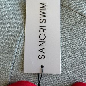Sanori red bikini top. Size extra small.